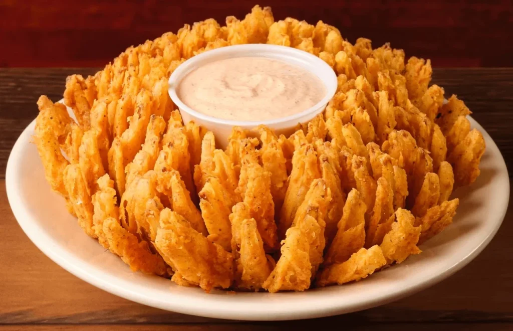 fired in circular shape and with sauce in center of texas roadhouse menu starter pack